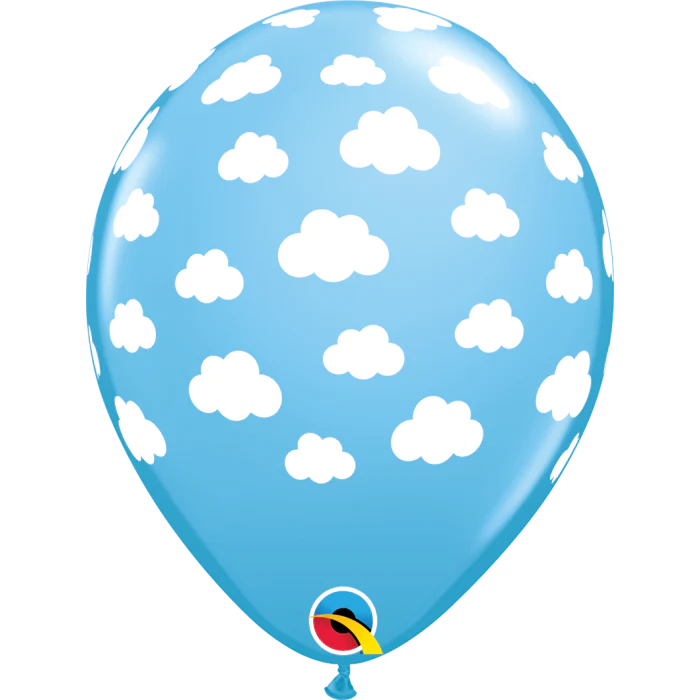 11" Cloud Print Helium Balloons