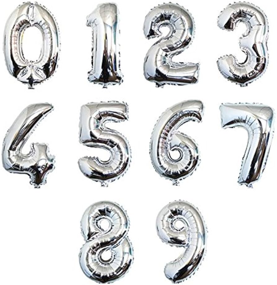 16" Number Foil Balloons