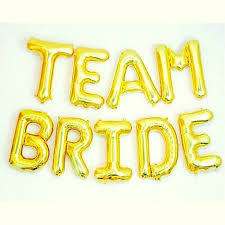 16" TEAM BRIDE Alphabet Foil Balloons