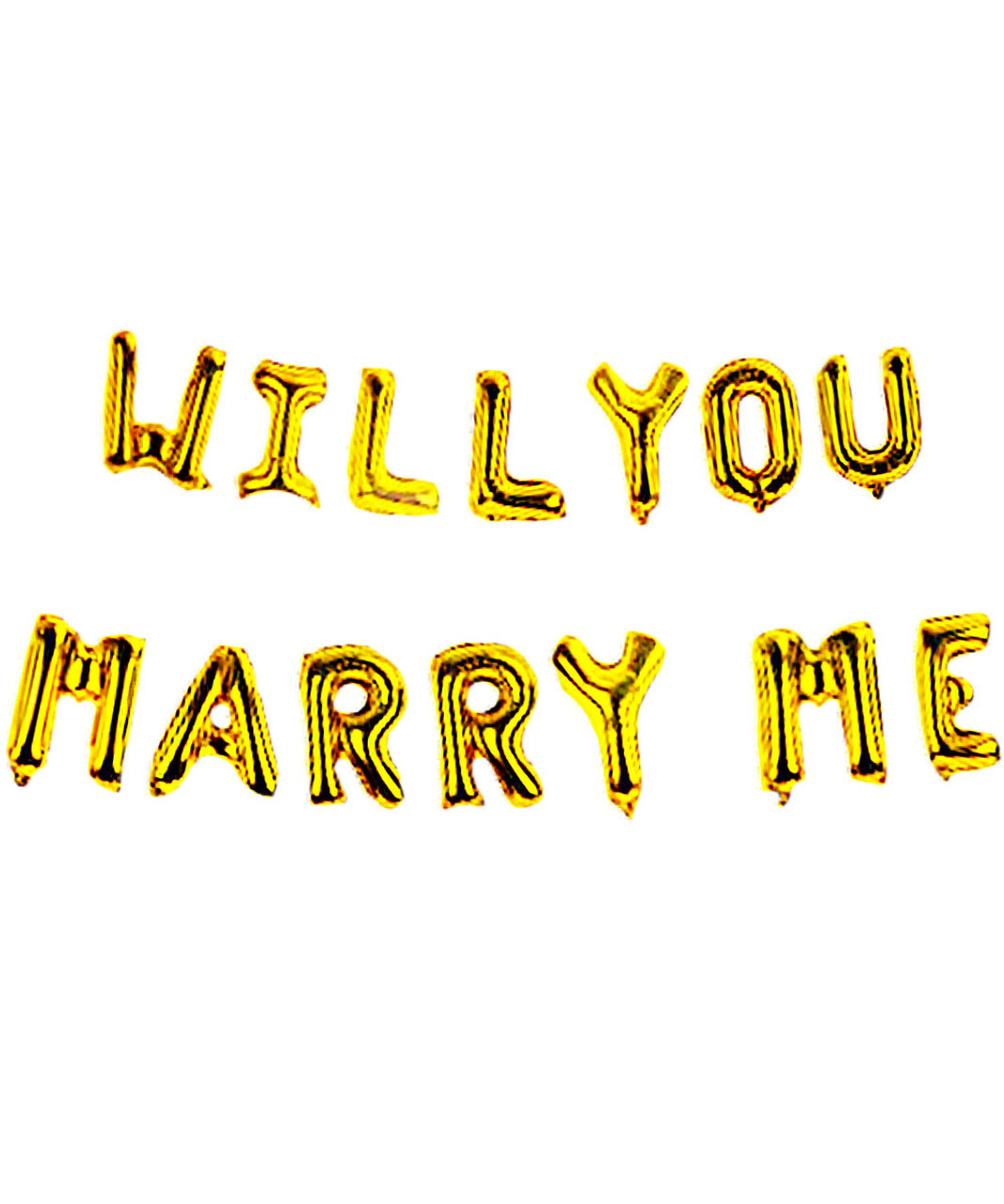 16" WILL YOU MARRY ME Alphabet Foil Balloons