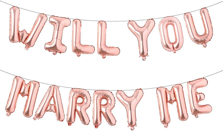 16" WILL YOU MARRY ME Alphabet Foil Balloons