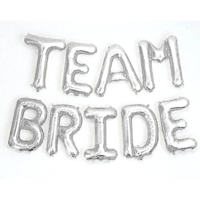 16" TEAM BRIDE Alphabet Foil Balloons