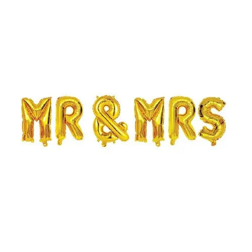 16" MR & MRS Alphabet Foil Balloon