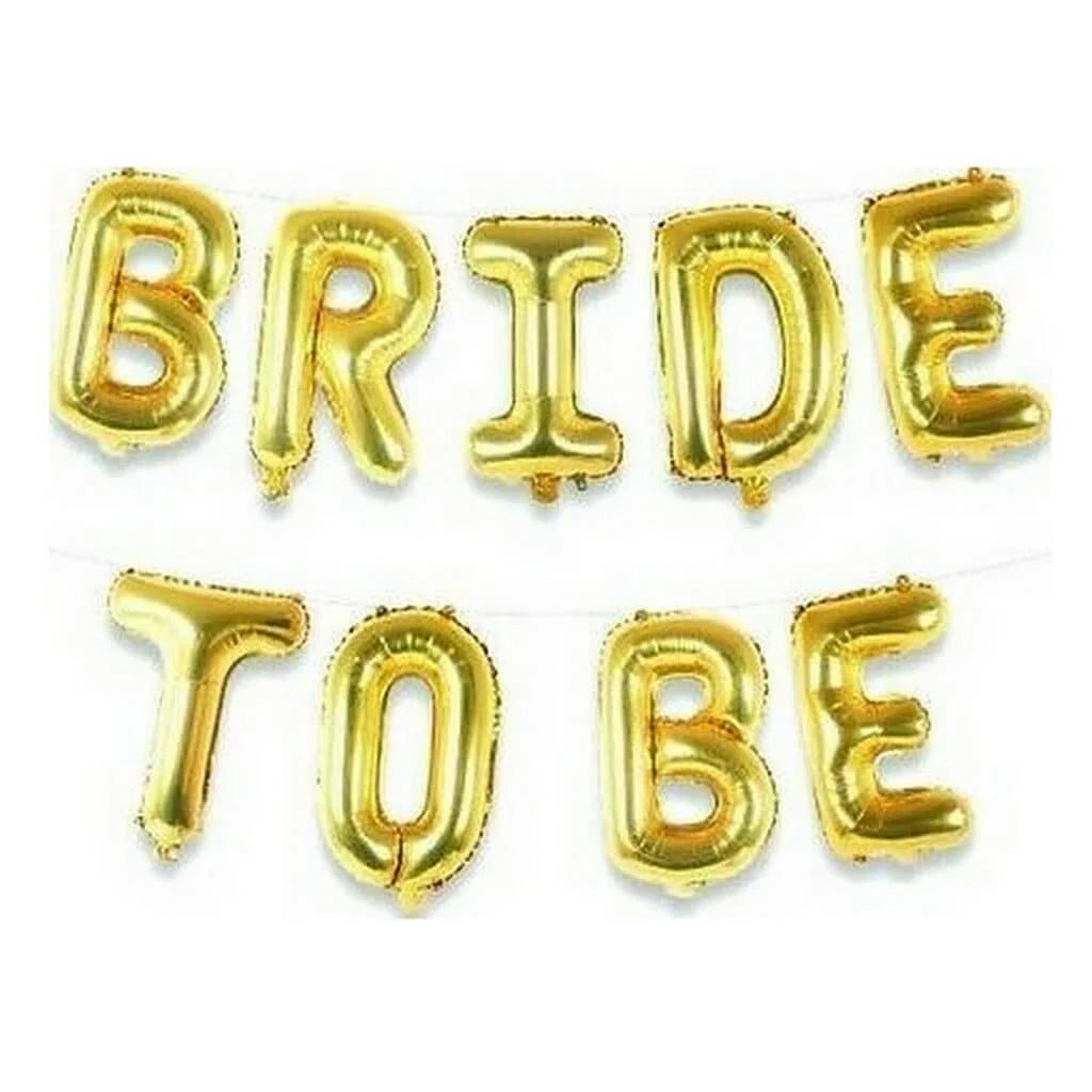 16" BRIDE TO BE Alphabet Balloons