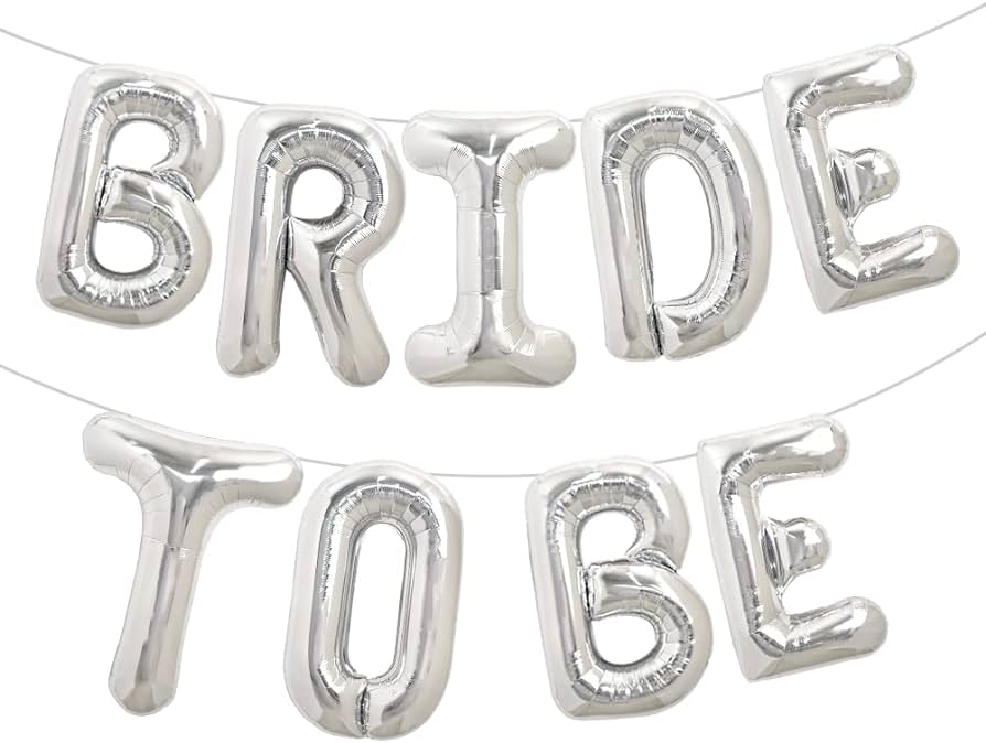 16" BRIDE TO BE Alphabet Balloons