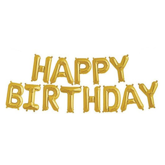 16" HAPPY BIRTHDAY Alphabet Foil Balloons
