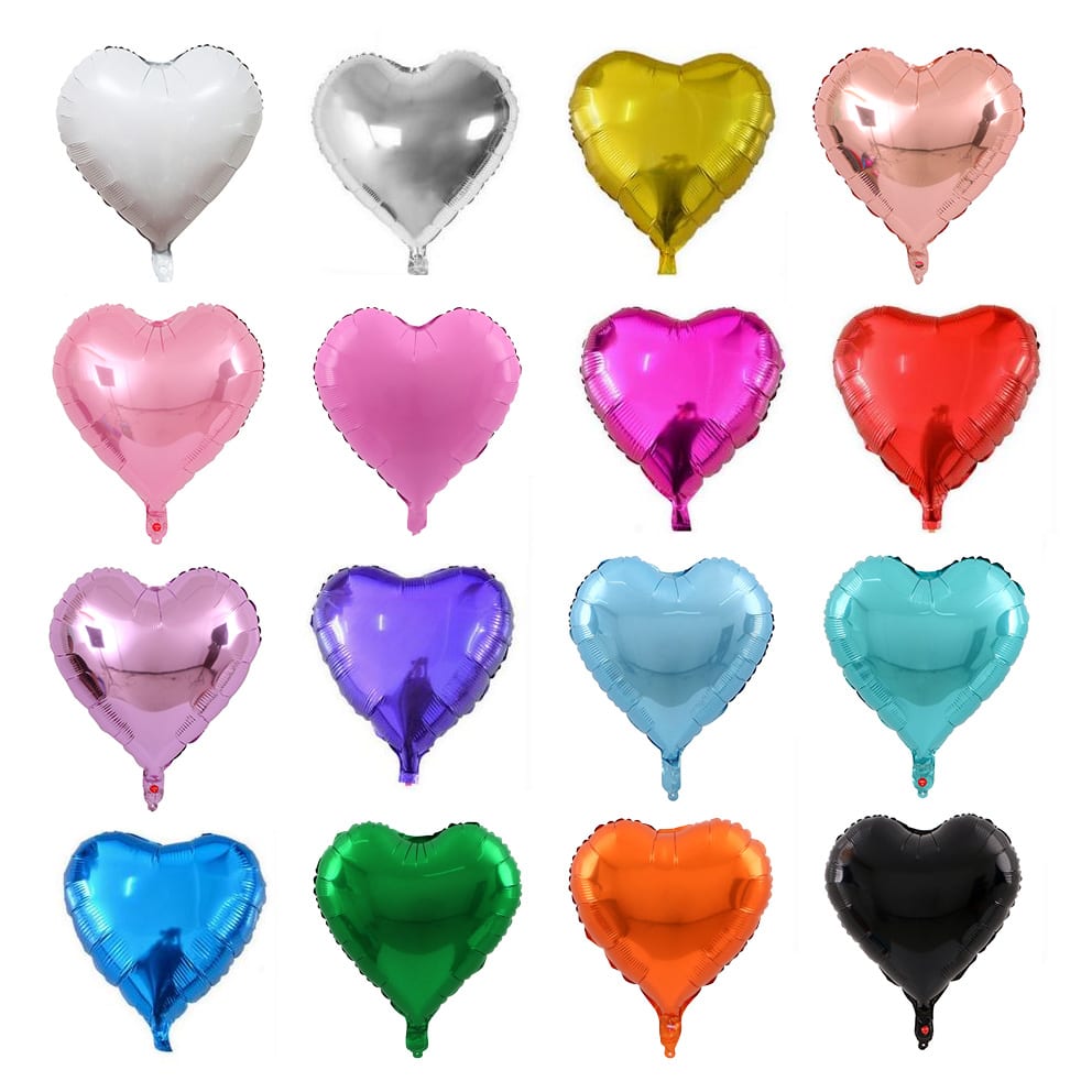 18" Heart Foil Helium Balloons