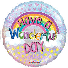 18" Have A Wonderful Day Foil Helium Balloon - Party Theory SG