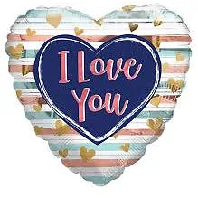 18" I Love You Heart Foil Helium Balloon - Party Theory SG