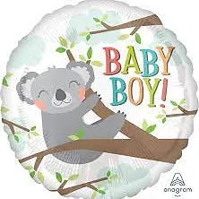 18" Koala Bear Baby Boy Foil Helium Balloon - Party Theory SG