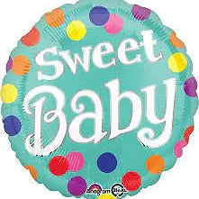 18" Sweet Baby Polka Dot Foil Helium Balloon - Party Theory SG