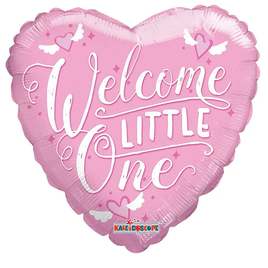 18" Welcome Little One in Pink Foil Helium Balloon - Party Theory SG