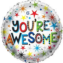 18" You're Awesome Foil Helium Balloon - Party Theory SG