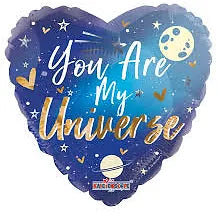 18" You Are My Universe Heart Foil Helium Balloon - Party Theory SG