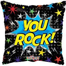 18"You Rock! Foil Square Helium Balloon - Party Theory SG