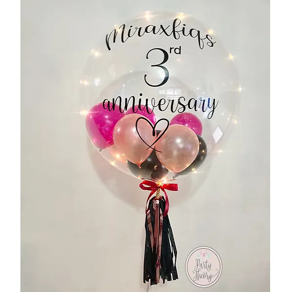 24" Personalised Helium Balloon with Fairylights