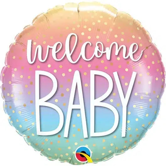 18" Ombre Welcome BABY Foil Helium Balloon - Party Theory SG