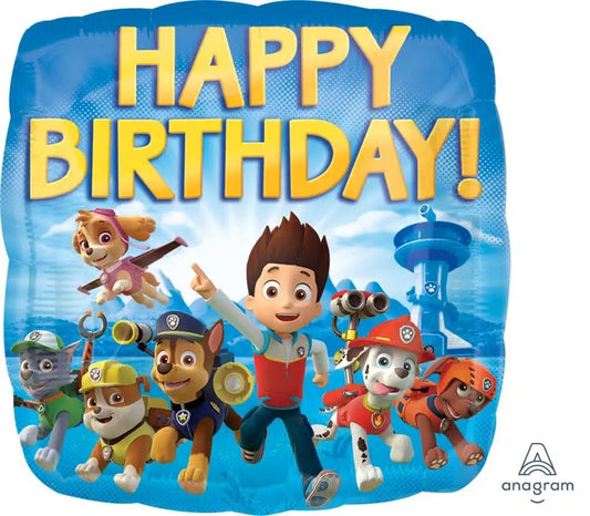 18" Paw Patrol Happy Birthday Foil Helium Balloon - Party Theory SG