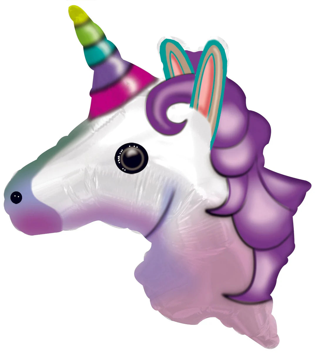 24" Emoji Emoticon Unicorn Foil Helium Balloon - Party Theory SG