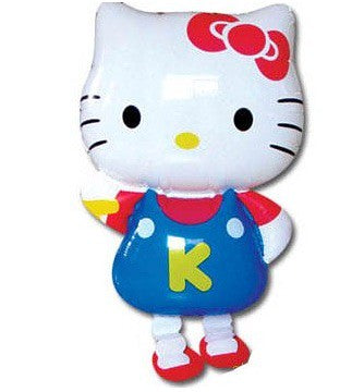 Blue Kitty Walking Pet Helium Balloon - Party Theory SG