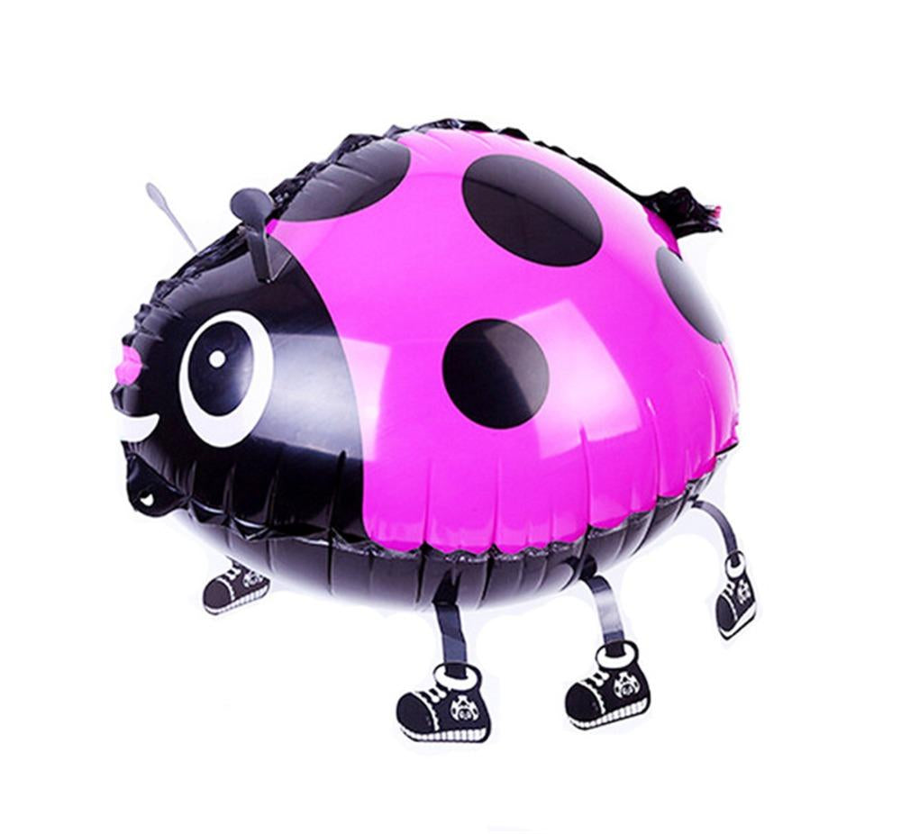 Pink Lady Bug Walking Pet Helium Balloon - Party Theory SG