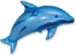 33" Dolphin Foil Helium Balloon - Party Theory SG