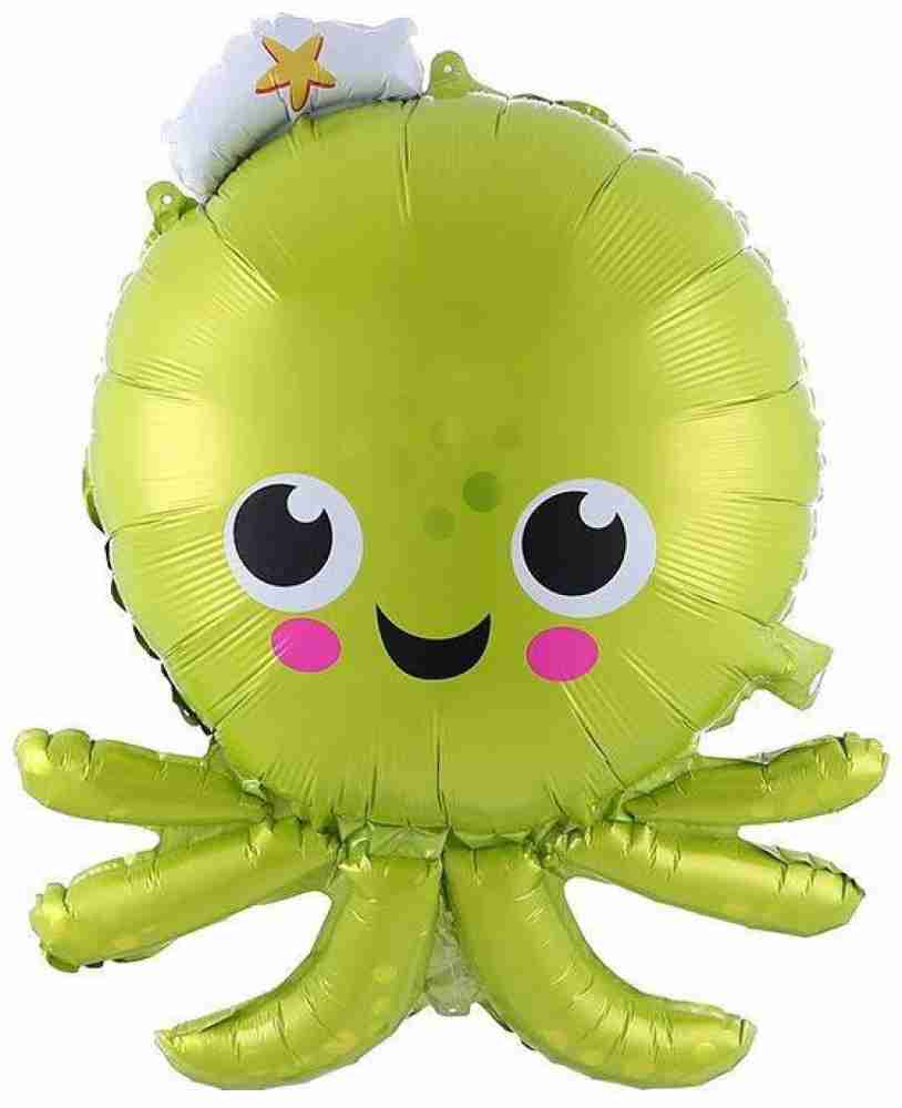 33" Green Octopus Foil Helium Balloon - Party Theory SG