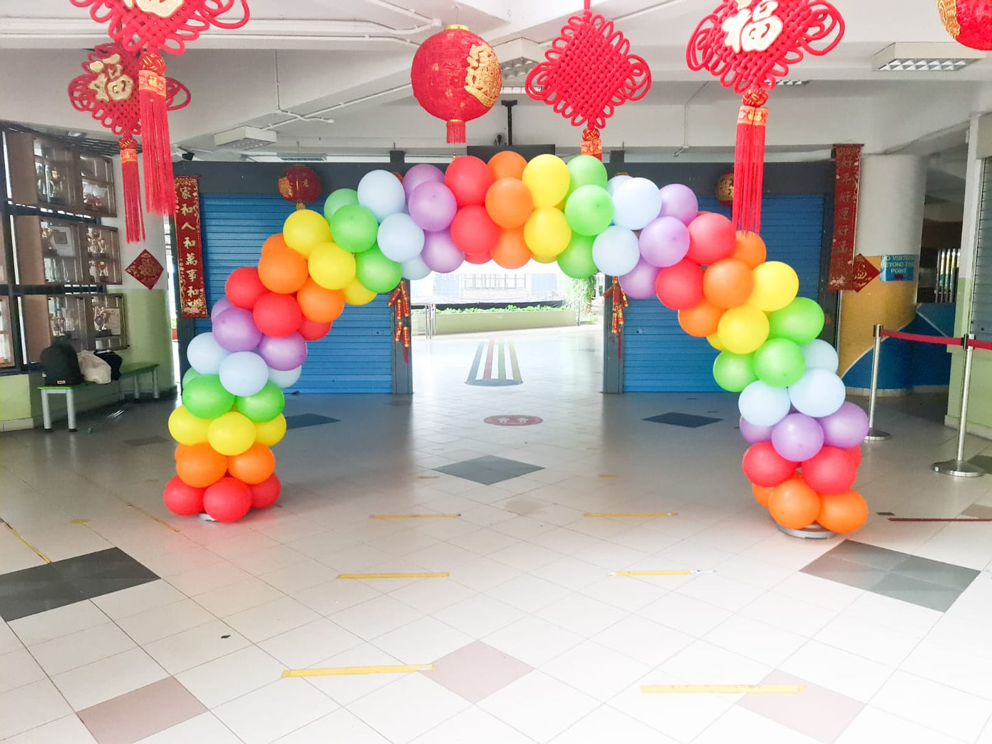 3m x 2m Rainbow Balloon Arch - Party Theory SG