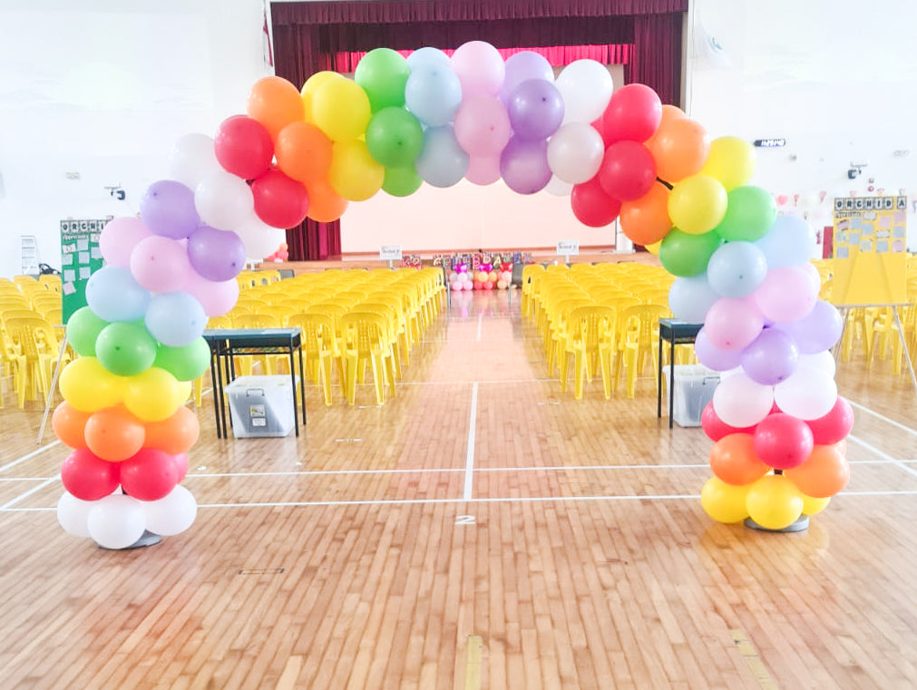 3m x 2m Rainbow Balloon Arch - Party Theory SG