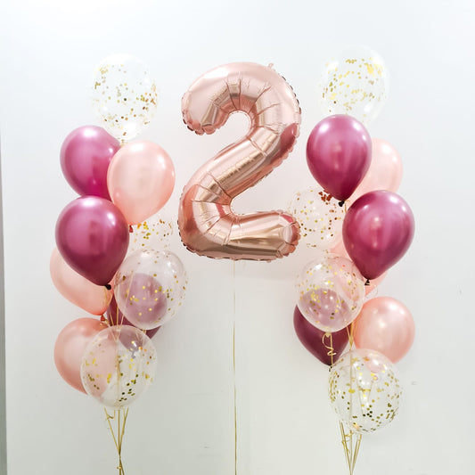 40" Number Foil and Latex Helium Balloons Set - Party Theory SG