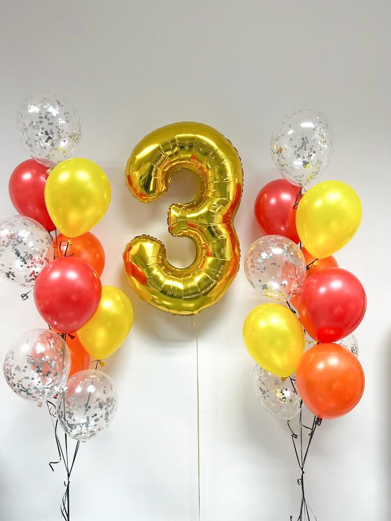 40" Number Foil and Latex Helium Balloons Set - Party Theory SG