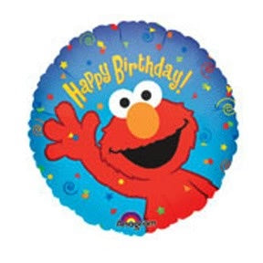 18" Happy Birthday Elmo Foil Helium Balloon - Party Theory SG