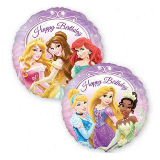 18" Happy Birthday! Multi Princess Foil Helium Balloon - Party Theory SG