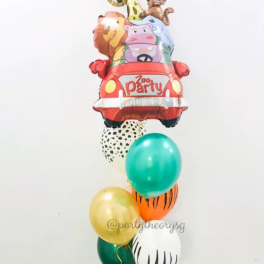 Zoo Party Foil Helium Balloon Bouquet - Party Theory SG